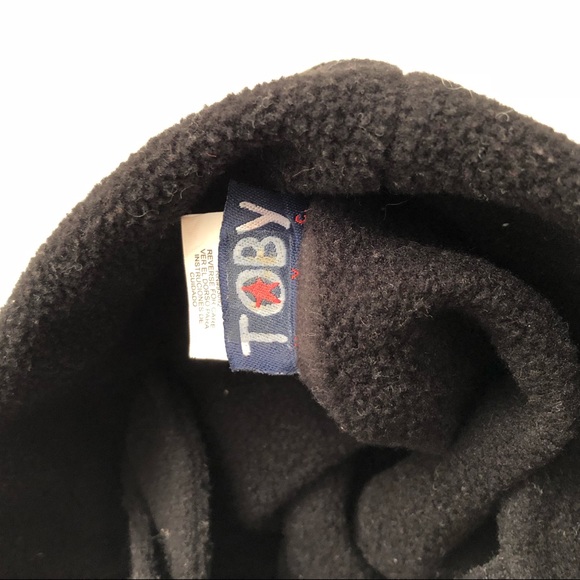 Toby black fleece hat with red points - Picture 4 of 4